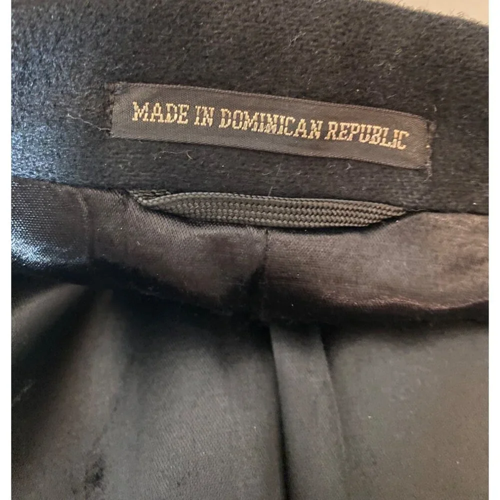 Lauren Ralph Lauren Black Wool Double-Breasted Overcoat Size 42 Long - Picture 9 of 15